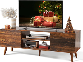 Mid-Century Modern TV Stand for 55/60 Inch TV, Entertainment Center with... - $123.73