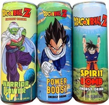 (3 Pack) Dragon Ball Z Bundle Energy Drinks Piccolo Vegeta Goku - $9.46