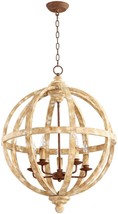 Chandelier CYAN DESIGN LANDON 5-Light Gold Leaf Ashfields Plaster Birch ... - $798.00