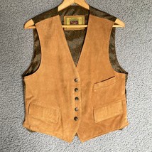 Best American Clothing Co Suede Leather Vest Womens S Tan Western Satin ... - £21.00 GBP