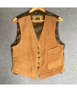 Best American Clothing Co Suede Leather Vest Womens S Tan Western Satin ... - £20.82 GBP