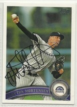 Clayton Mortensen signed autographed card 2011 Topps - £7.62 GBP
