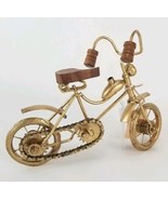 Home Decor Metal - Wood Bike Handcrafted in India  8” H 10.5” L Bicycle - £13.95 GBP