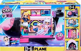 LOL Surprise OMG Remix 4-in-1 Plane Playset Transforms with 50 Surprises Jet - £69.31 GBP