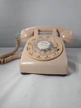 Vintage Western Electric Beige Tan Rotary Dial Desk Phone Bell System Un... - £19.29 GBP