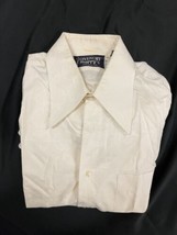 Vintage Givenchy Morry&#39;s Mens Button Up White Pattern Dress Shirt Sz 15 ... - $39.59