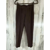 Lilly Pulitzer Ponte Knit Ankle Pants Size Medium Brown Stretchy Elastic Waist - £19.69 GBP
