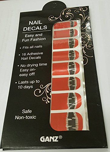 Halloween Nail Decals (Red Mouth) - $4.85