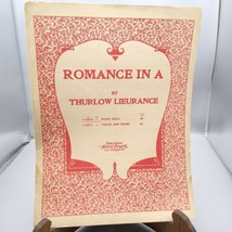Vintage Sheet Music, Romance in A by Thurlow Lieurance Piano Solo, Theodore Pres - £6.22 GBP