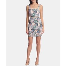 GUESS Womens Floral Shadow Bodycon Dress Color Blush Size 12 - £94.83 GBP