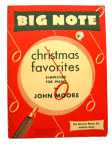 Big Note Christmas Favorites Simplified For Piano by John Moore (1948) - £11.61 GBP