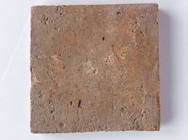 Vintage French Terra Cotta Tile - 6&quot; Square - Heavily Textured Bisque - £3.98 GBP