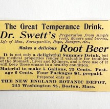 Dr Swetts Root Beer Soda Pop 1894 Advertisement Victorian Beverage ADBN1f - £15.95 GBP