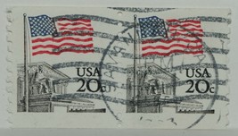 Vintage Stamps American America Usa States 20 C Flag Supreme Court Block X1 B27 - £1.97 GBP