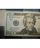 2017 $20 DOLLAR STAR NOTE NJl00071324* consecutive zeros CRISP UNC LOW P... - $170.00