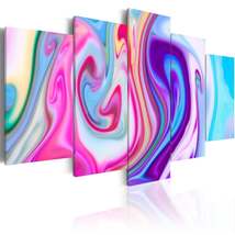 Tiptophomedecor Abstract Canvas Wall Art - Pastel Ponds - Stretched &amp; Framed Rea - £71.92 GBP+