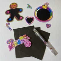 Vintage Lisa Frank Christmas Mini Notecards Envelopes &amp; Santa Gel Pen - £11.96 GBP