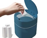 Mini Desktop Trash Can With Lid,Small Garbage Can For Countertop,Dressin... - £22.01 GBP
