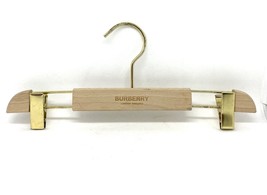 Burberry Pant Clothes Hanger Wooden with Gold Metal Clips - £10.27 GBP