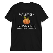 Farm Fresh Pumpkin Apples Hayrides Cider T-Shirt | Women Cute Pumpkins Fall Shir - £15.81 GBP+