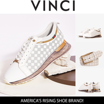 Vinci The Cenova White & Gold Leather Men Sneaker image 15