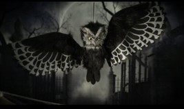 Animated Hanging Owl Halloween Decoration (ot) - £71.21 GBP