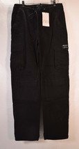 Zara Mens Cargo Pants Drawstring Black M NWT - £47.37 GBP