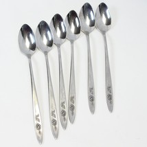 Oneida My Rose Iced Tea Spoons 7 1/2&quot; Community Stainless Lot of 6 - £15.43 GBP