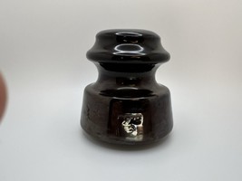 Antique Brown LOCKE INSULATOR Signed 3.25 inches NB3 - $10.10