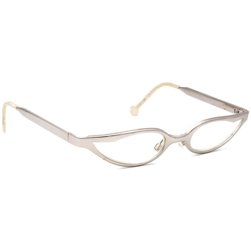 L.A.Eyeworks Eyeglasses Topkapi 405 Silver/Ivory Marble Cat Eye USA 52[]... - $299.99