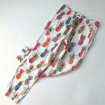 NWT J.Crew Seaside in Ivory Ratti Painted Pineapples Pull-on Jogger Pants 00 - £72.54 GBP