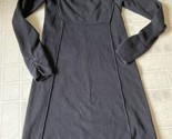 Athleta Women Sweater Dress Sz S Hot Toddy Black Ruched Long Sleeve Cott... - $32.40