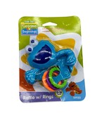 Sesame Street Elmo Cookie Monster Rattle with Rings Baby Toy NIP - $8.90