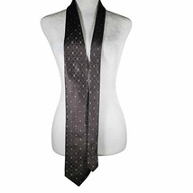 Calvin Klein Men&#39;s Silk Necktie Gray and White Pattern 100% Silk - $204.43 MXN