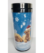 Shar Pei Wrinkle Dog Santa Hat Snowflake Insulated Christmas Travel Mug ... - $355.24 MXN