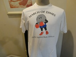Vtg 90&#39;s White 1993 March of Dimes Ensearch Cotton t-shirt  Adult XL Usa... - £24.44 GBP