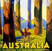 Australia Postcard Unused Unposted Trees Victoria Vintage Poster Reprint... - £11.94 GBP