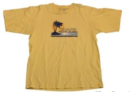 Vintage Chaps Ralph Lauren T Shirt Mens Large Yellow Short Sleeve Beach Tropical - £17.93 GBP