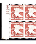 U S Stamps - Domestic Mail  &quot;C&quot; U S Postage - Plate Block of 4 Stamps - $2.98 CAD