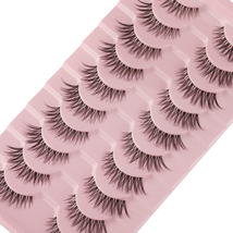 False Eyelashes Natural Lahes Wispy Russian Strip Lashes Clear band 15MM Cat ... - £10.86 GBP