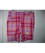 Faded Glory Girls Pull On Bermuda Shorts Violet Bloom Plaid Size SMALL 6... - $185.12 MXN