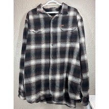 Orvis Heavyweight Flannel Plaid Shacket Shirt Jacket Brown Mens Size XXL - $465.54 MXN