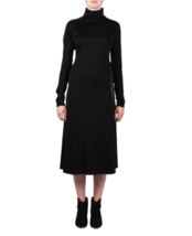 Helmut Lang Femmes Robe Midi Stud Solide Noire Taille Xs I06HW605 - £158.22 GBP