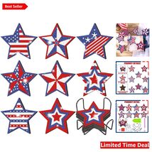 DIY Diamond Painting Coasters &amp; Holder Set - Perfect for July 4th Celebr... - $30.64