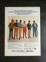 Vintage 1971 Van Heusen Golf Shirts Billy Casper Full Page Original Color Ad 823 - $6.92