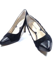 ADRIENNE VITTADINI Women High Heel Black Pump Size 8 (FITS Size 7) Quilted - £23.58 GBP