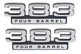 OER Front Fender 383 Emblem Set For Dodge Charger Coronet Dart and Barracuda - £96.13 GBP