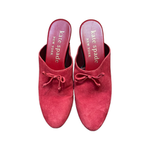 Kate Spade NY Amsterdam Womens Mules Clogs Size 8.5 B Red Suede Womens Slip On - £66.54 GBP