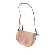 Jessica Simpson Pink Leather Purse Crossbody Handbag Beaded 11x8.5x3 - $24.74