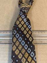 Acetate Pointed Vintage NeckTie-HABANDS Brown/Gold 2.5”W Men’s EUC - £3.91 GBP